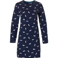 Rebelle Blauw hondjes nachthemd katoen | Maat 36