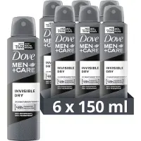 Dove 6x Men Deodorant Spray Invisible Dry 150 Ml