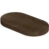 Ink Play 3 Fontein Planchet 40x22cm - Fineer Chocolate - 8718835095796 - Beide Zijden Afgerond - Wastafels, Fonteinen, Topbladen