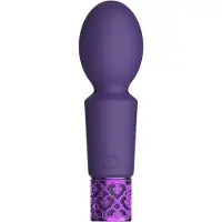 Royal Gems - Brilliant Mini Wand Vibrator - Paars