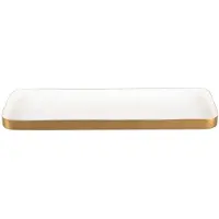 Present Time Dienblad Festive - Wit - 13x2x32 cm