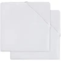 Jollein Hoeslaken Katoen White (2pack)-70 x 140 cm