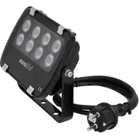 Eurolite LED IP-FL-8 3000 K 30° PAR LED-schijnwerper Aantal LEDs: 8 x 1 W Zwart