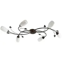 LINDBY - Stefania 6 Plafondlamp White/Black-Gold
