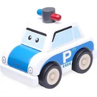 Wonderworld Bouwvoertuig Politie 8.5x13x10.5 cm