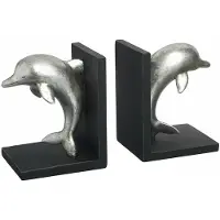 Parlane Boekensteun Dolfijn Zilver - 14,5 x 11,5 x 10,5 cm.