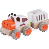 Wonderworld Houten Tractor met Aanhanger