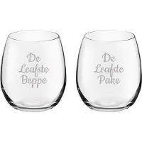 Royal Leerdam Gegraveerde Drinkglas 39cl De Leafste Pake-De Leafste Beppe