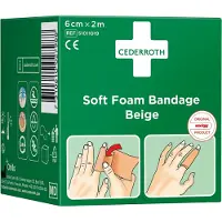 Cederroth Soft Foam Bandage Beige 6 cm x 2 m 51011019 1 St Verband(en)