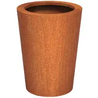 HetTuinstel.nl Cortenstaal plantenbak taps Ø60x80cm - Met bodem