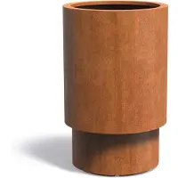 HetTuinstel.nl Cortenstaal bloempot 'Extend' Ø70x110cm - Met bodem