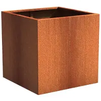 HetTuinstel.nl Cortenstaal plantenbak 100x100x100cm - Met bodem