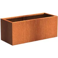 HetTuinstel.nl Cortenstaal plantenbak 120x50x50cm - Met bodem