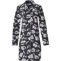 Pastunette Winter bloemen doorknoopnachthemd grijs | Maat 36