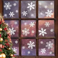 Fissaly 294 Stickers Sneeuwvlokken Winter & Kerst Raam Decoratie – Kerstversiering voor Binnen - Raamstickers