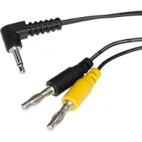 E-Stim Korte Kabel 4 mm - Zwart