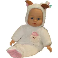 Merkloos Babypop in schapendierenkostuum