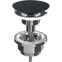 Ink Niet-afsluitbare Plug Quartz - Zwart - 8718835041007 - Wastafels, Afvoerpluggen