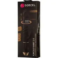 Dorcel - rabbit vibrator met stotende functie en clitorisstimulator - zwart