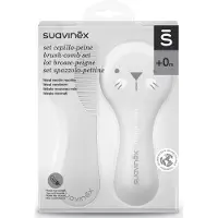 Suavinex Set brosse + peigne blanc -
