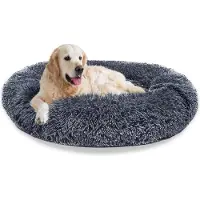 Topmast Fluffy Donut - Dierenmand - Donut Hondenmand - Antraciet - 60 cm - AKTIE