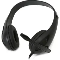 Freestyle FH4008B - Stereo Headset - Zachte Oorschelpen - Lange kabel - Met Microfoon - Zwart