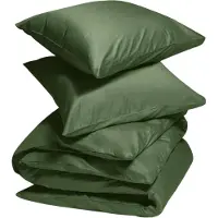 Yumeko Dekbedovertrek set Katoen Satijn 240x220 Groen - Eco, Bio & Fairtrade
