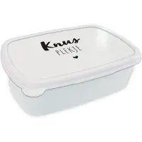 MuchoWow Broodtrommel Wit - Lunchbox - Brooddoos - Quotes - Knus plekje - Tuin - Tekst - 18x12x6 cm - Volwassenen