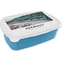 MuchoWow Broodtrommel Blauw - Lunchbox - Brooddoos - Duitsland - Heidelberg - Water - 18x12x6 cm - Kinderen - Jongen