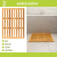Zenzee Badmat - Bamboo - Douchemat - Antislipmat douche - Bamboe - 62X45 CM