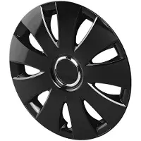 Pricenet Wieldoppenset Aura Ring - 16 Inch - Wieldop - Glanzend - 4 stuks - Zwart