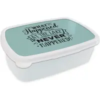 MuchoWow Broodtrommel Wit - Lunchbox - Brooddoos - Zomer - Quote - Blauw - 18x12x6 cm - Volwassenen