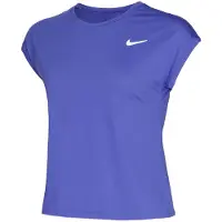 Nike Court Dri Fit Victory Short Sleeve T-shirt Blauw XS Vrouw