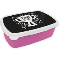 MuchoWow Broodtrommel Roze - Lunchbox - Brooddoos - Top - Trainster - Quotes - 18x12x6 cm - Kinderen - Meisje