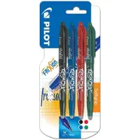 Pilot Ball Balpen FriXion Kleurenassortiment, medium punt, 0,7 mm, blister met 4 stuks