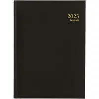 Brepols Minister Lima dagagenda met uurindeling 2027 zwart (1 dag per pagina) 6-talig
