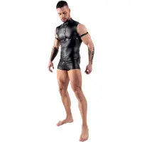 Svenjoyment Underwear Bondage Wetlook Top met Torso Harnas