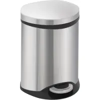EKO Pedaalemmer Schelp 6 Liter RVS Mat