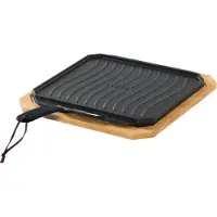 Cozze Pan met Serveerplank Gietijzer / Bamboe 33 cm