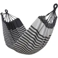 In the Mood Mica Decorations Hangmat - L230 x B120 cm - Zwart gestreept