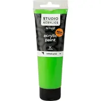 Creativ Company Acrylverf – Acrylaatverf – Acrylic paint – Hobbyverf – Knutselen en Verven – Sneldrogend – Groen Briljant Green (#50) – Groen – Groene Verf – Semi Dekkend – Creall Studio – 120 ml