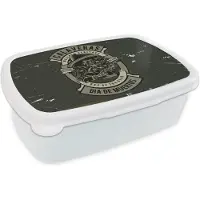 MuchoWow Broodtrommel Wit - Lunchbox - Brooddoos - Sheriff - Pistool - Mexico - Retro - 18x12x6 cm - Volwassenen