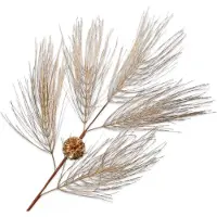 Silk-ka Kunstbloem-Zijde Naaldtak-Den Goud 96 cm