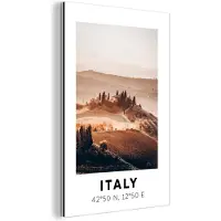 MuchoWow Wanddecoratie Metaal - Aluminium Schilderij Industrieel - Toscane - Italië - Zomer - 60x90 cm - Dibond - Foto op aluminium - Industriële muurdecoratie - Voor de woonkamer/slaapkamer