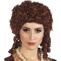 Boland Pruik Marie Amellie (bruin / rood)