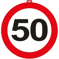 Folat Deurbord 50 jaar (rood en wit)