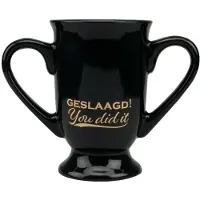 Paper Dreams Geslaagd Mok - trofee mok | you did it (zwart en goud)