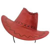 Witbaard Cowboy hoed rood | luxe rode hoed (rood)