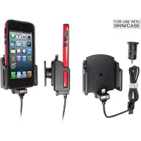 Brodit houder geschikt voor Apple iPhone 5 / 5S / SE Actieve verstelbare houder met 12V USB plug