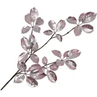 Silk-ka Kunstbloem-Zijde Bloem Blad Tak Zilver Roze 91 cm Voordeelaanbod Per 2 Stuks